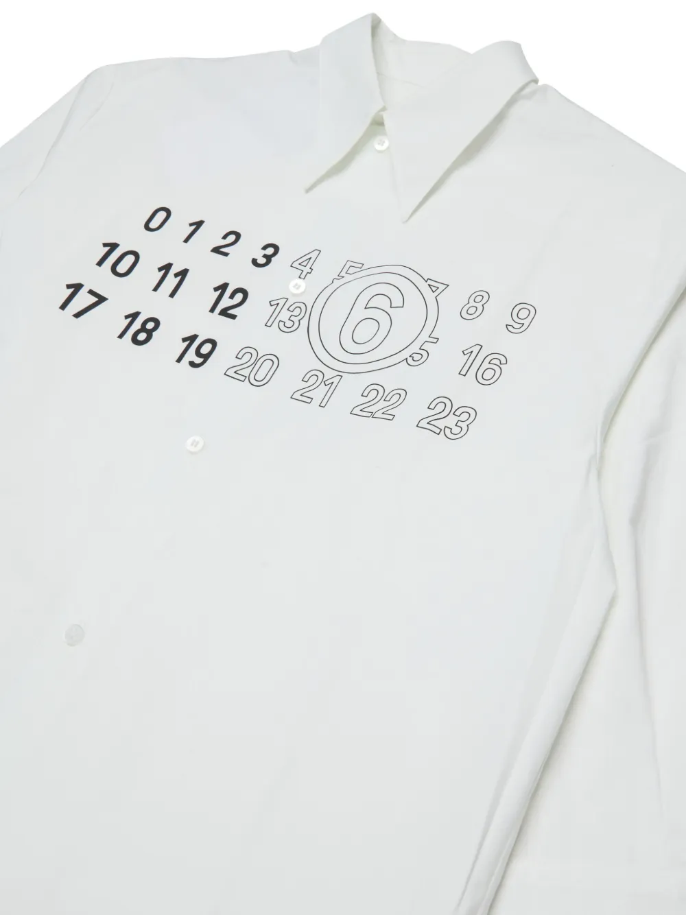 MM6 Maison Margiela Kids Mini-shirtjurk met knopen Wit
