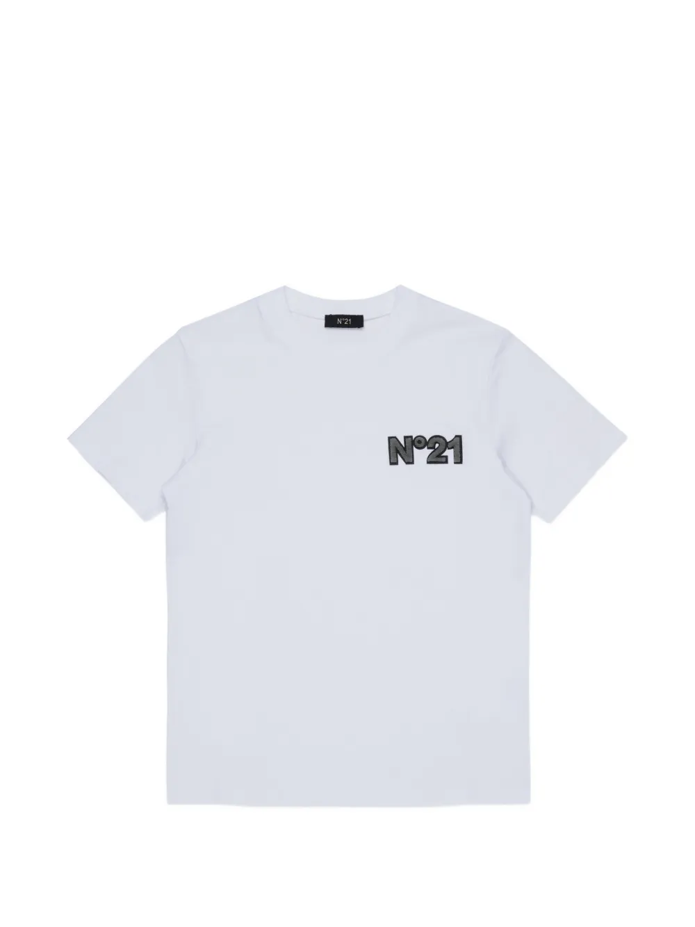Nº21 Kids T-shirt con applicazione logo - Bianco