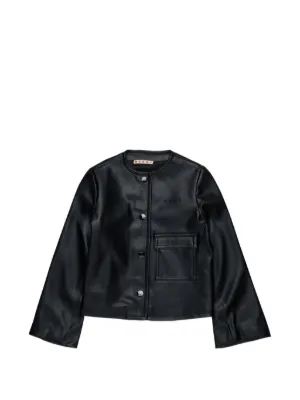 ドルチェアンドガッバーナ　キッズ　ボーイズ　ガールズ　レザージャケット　正規品 Dolce & Gabbana Kids Studded Leather Biker Jacket | Black | FARFETCH