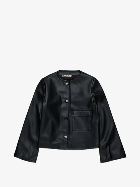 Marni Kids Bomberjacke mit Logo-Stickerei