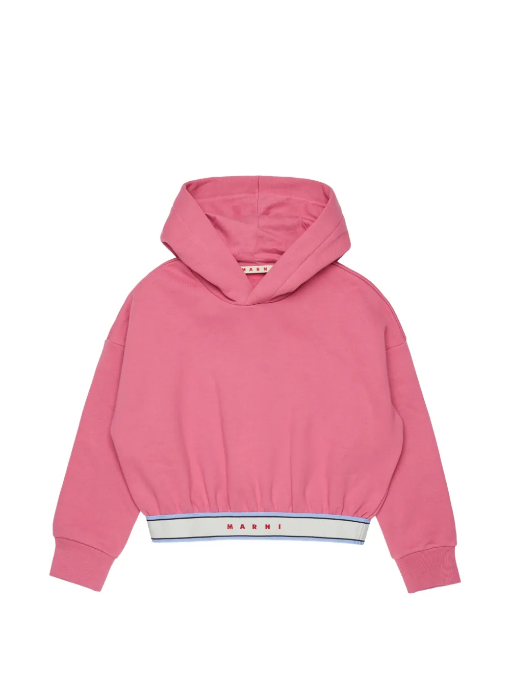 Marni Kids cropped hoodie - Pink
