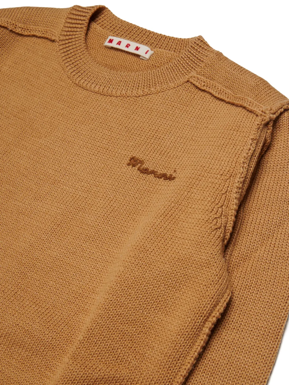 Marni Kids Trui met geborduurd logo Beige