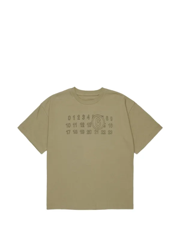 MM6 Maison Margiela Kids ロゴ Tシャツ | ニュートラル | FARFETCH JP