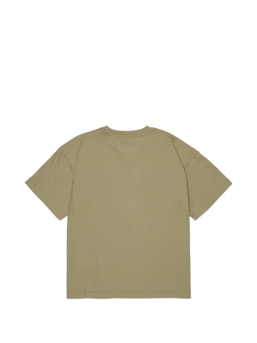 MM6 Maison Margiela Kids logoprint T-shirt met stiksel aan de achterkant Beige