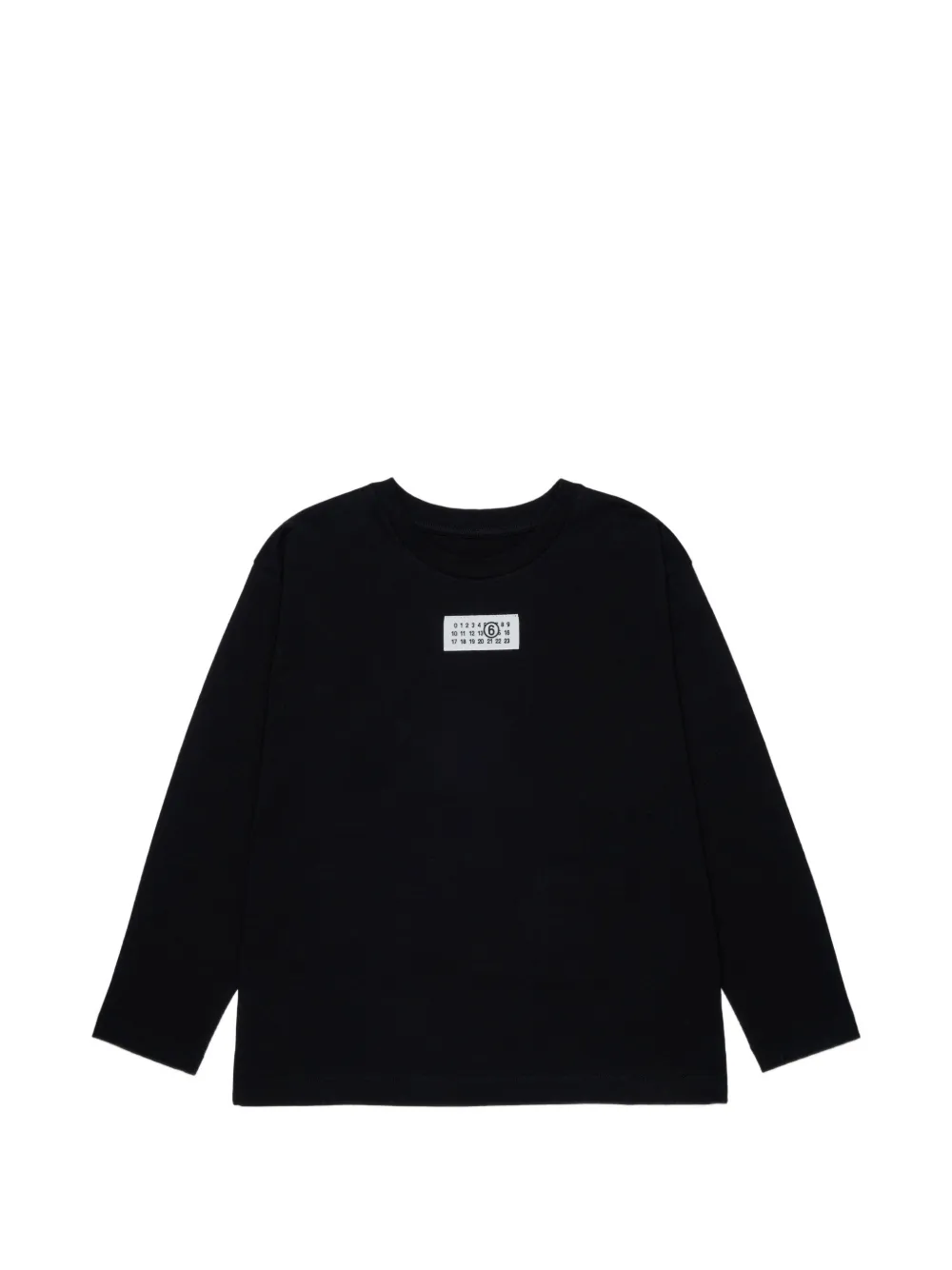 MM6 Maison Margiela Kids Numeric Signature T-Shirt mit Logo-Patch - Schwarz