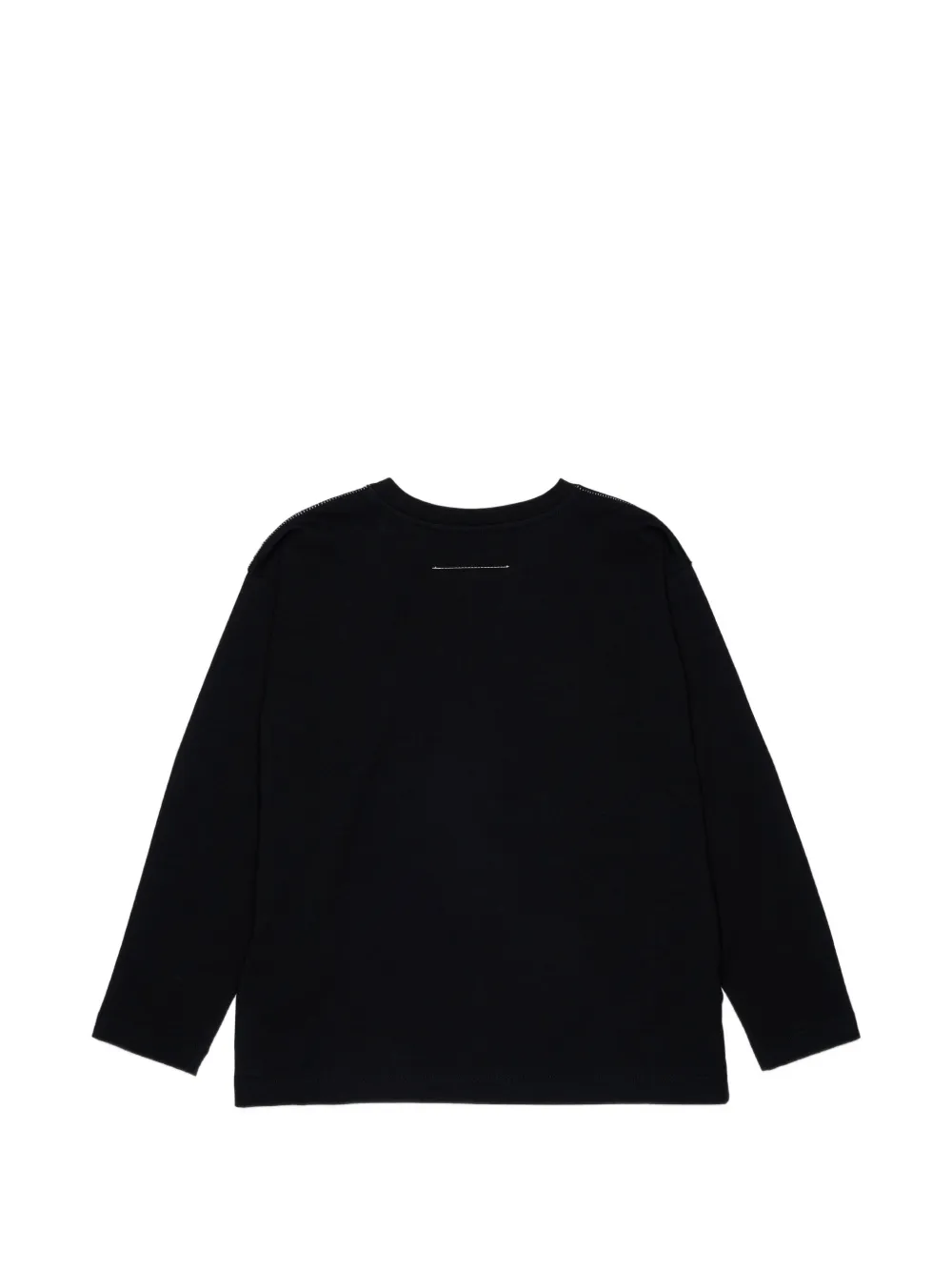 MM6 Maison Margiela Kids Numeric Signature T-shirt met logopatch Zwart