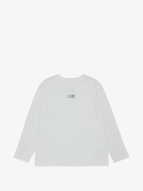 MM6 Maison Margiela Kids playera manga larga con parche del logo