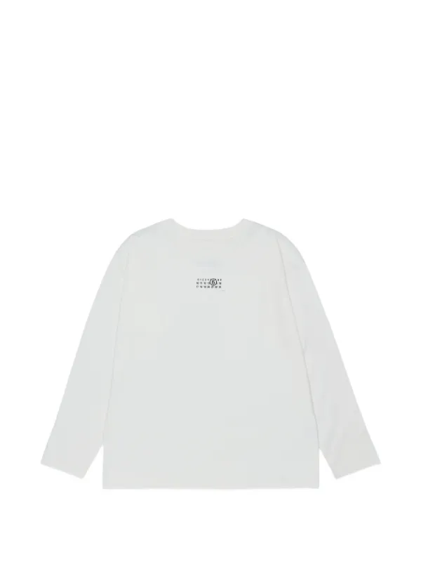 MM6 Maison Margiela Kids ロゴ ロングTシャツ | ホワイト | FARFETCH JP