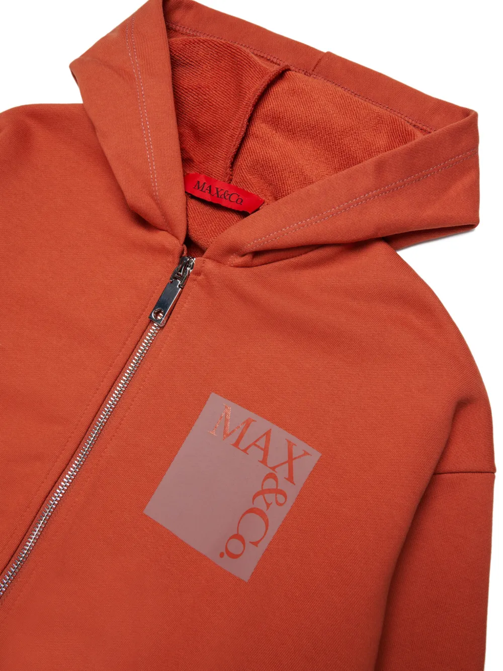 MAX&Co. Kids Hoodie met logoprint en rits Oranje