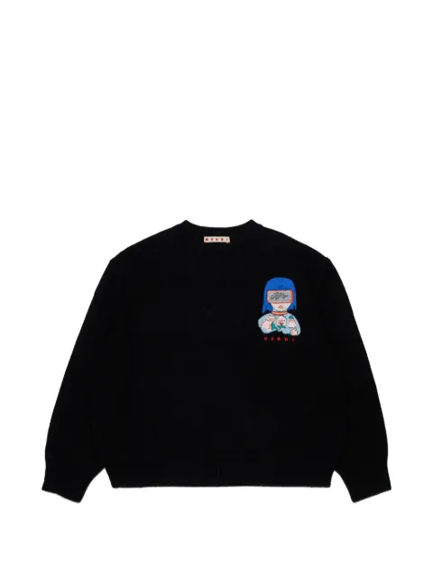 Marni Kids suéter con estampado gráfico