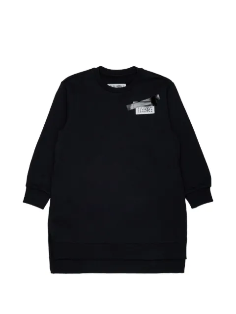 MM6 Maison Margiela Kids logo-patch sweatshirt dress