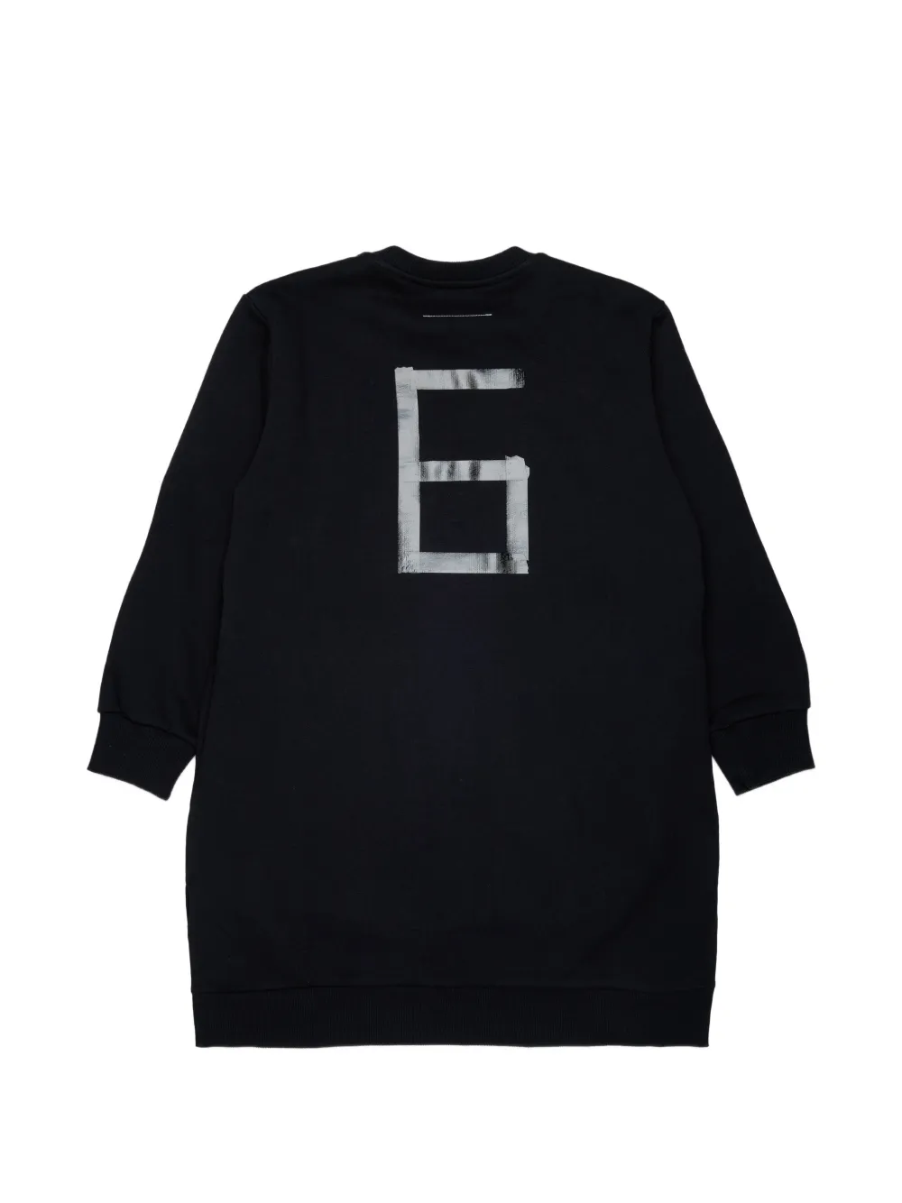 MM6 Maison Margiela Kids Sweaterjurk met logopatch Zwart