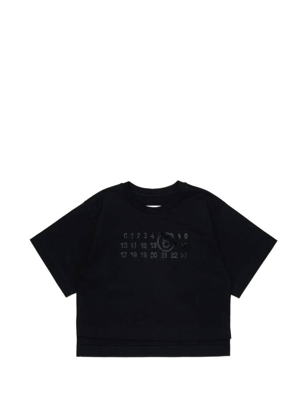MM6 Maison Margiela Kids T-shirt con strass - Nero