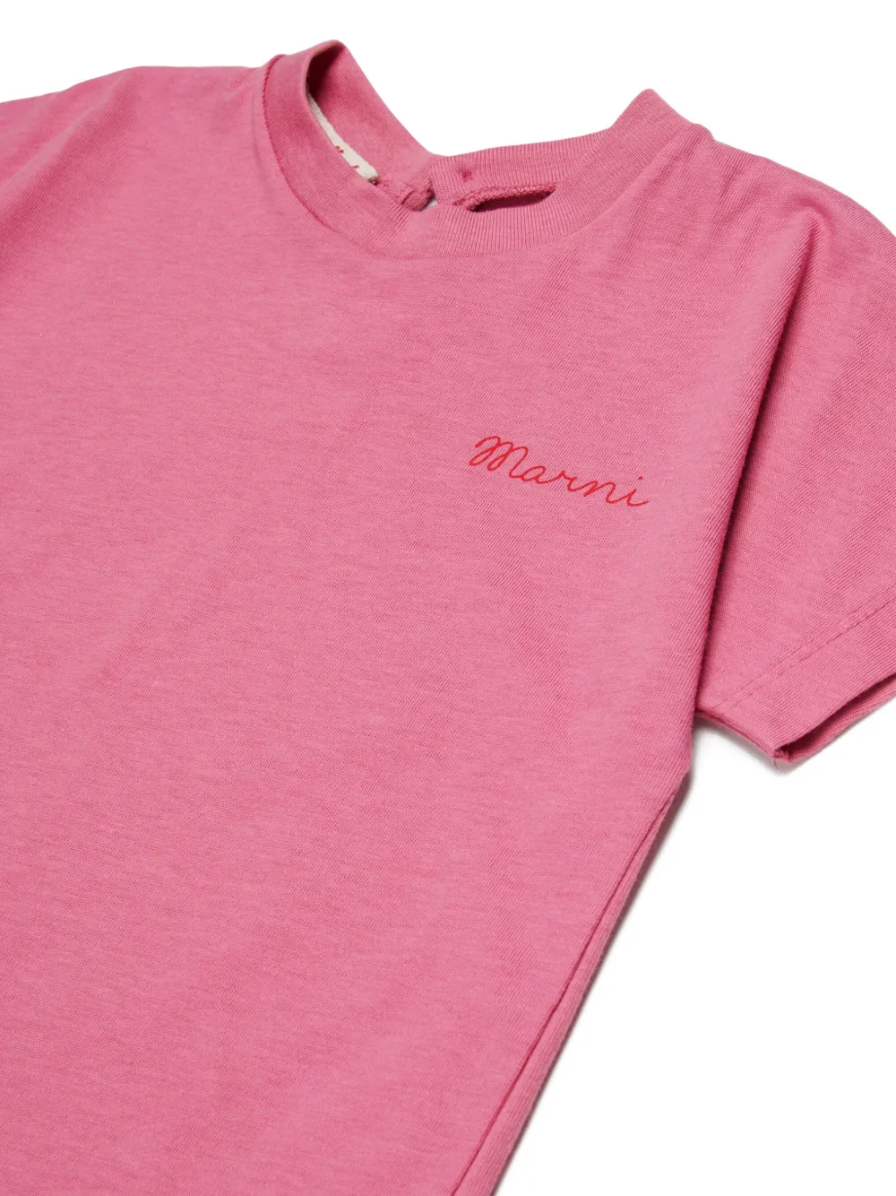 Marni Kids T-shirt met geborduurd logo Roze