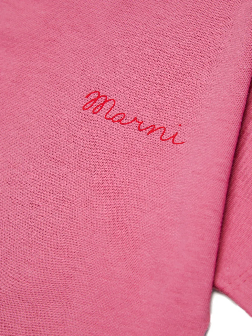 Marni Kids T-shirt met geborduurd logo Roze