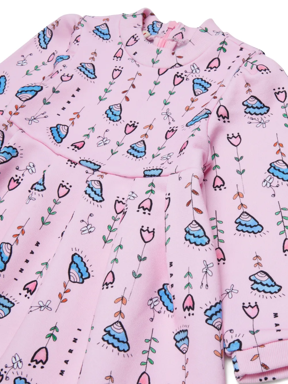 Marni Kids Mnii-jurk met bloemenprint Roze