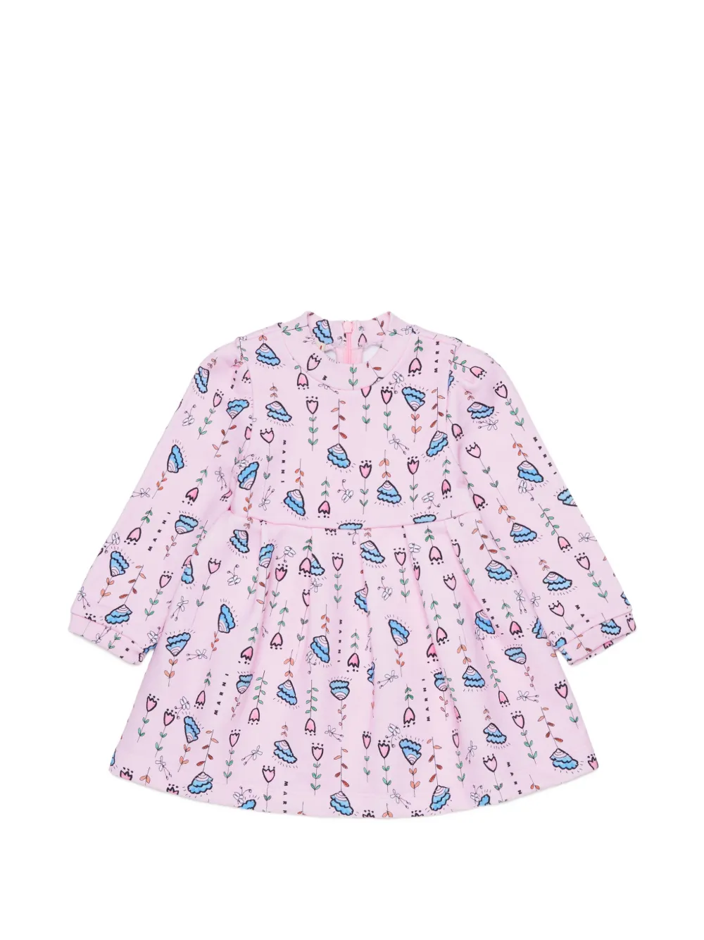 Marni Kids Minikleid mit Blumenmuster - Rosa