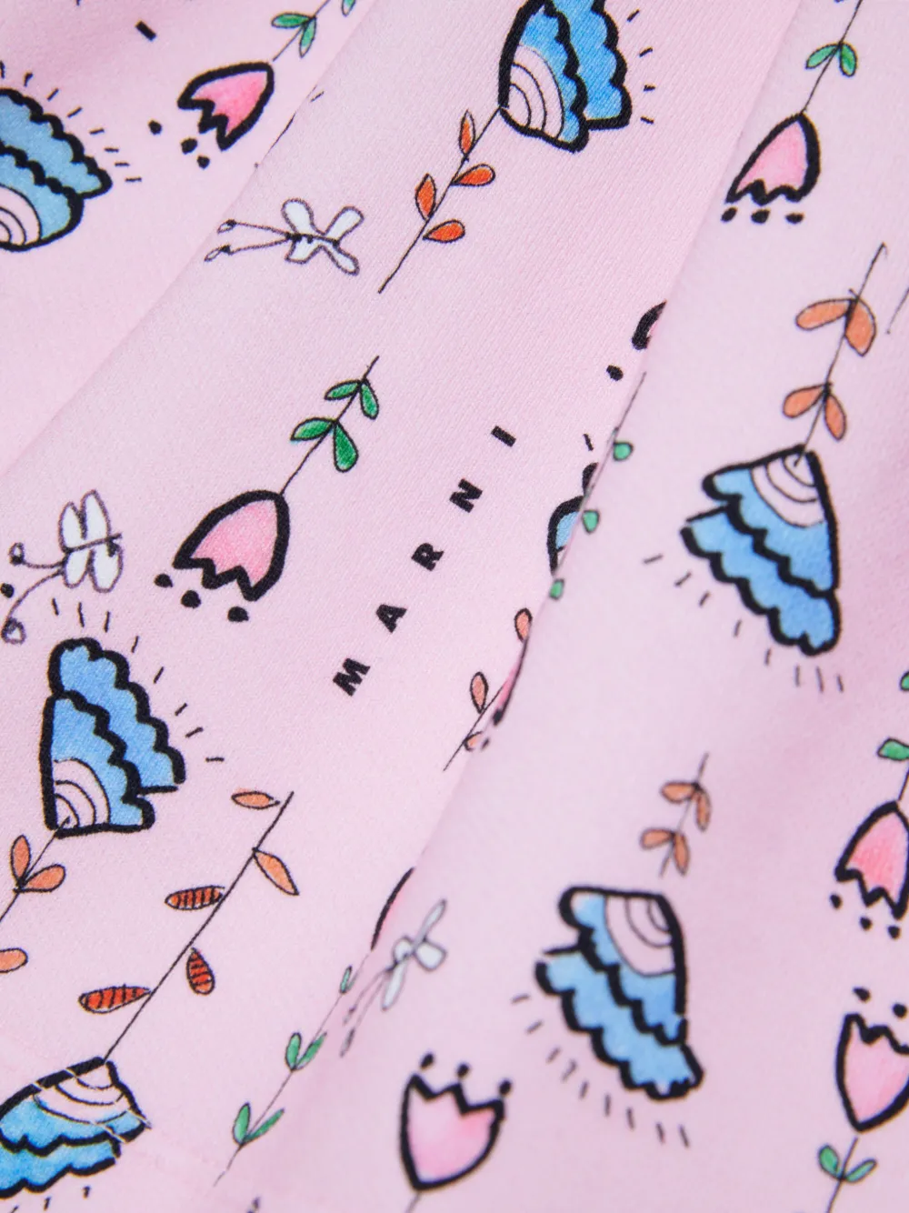 Marni Kids Mnii-jurk met bloemenprint Roze