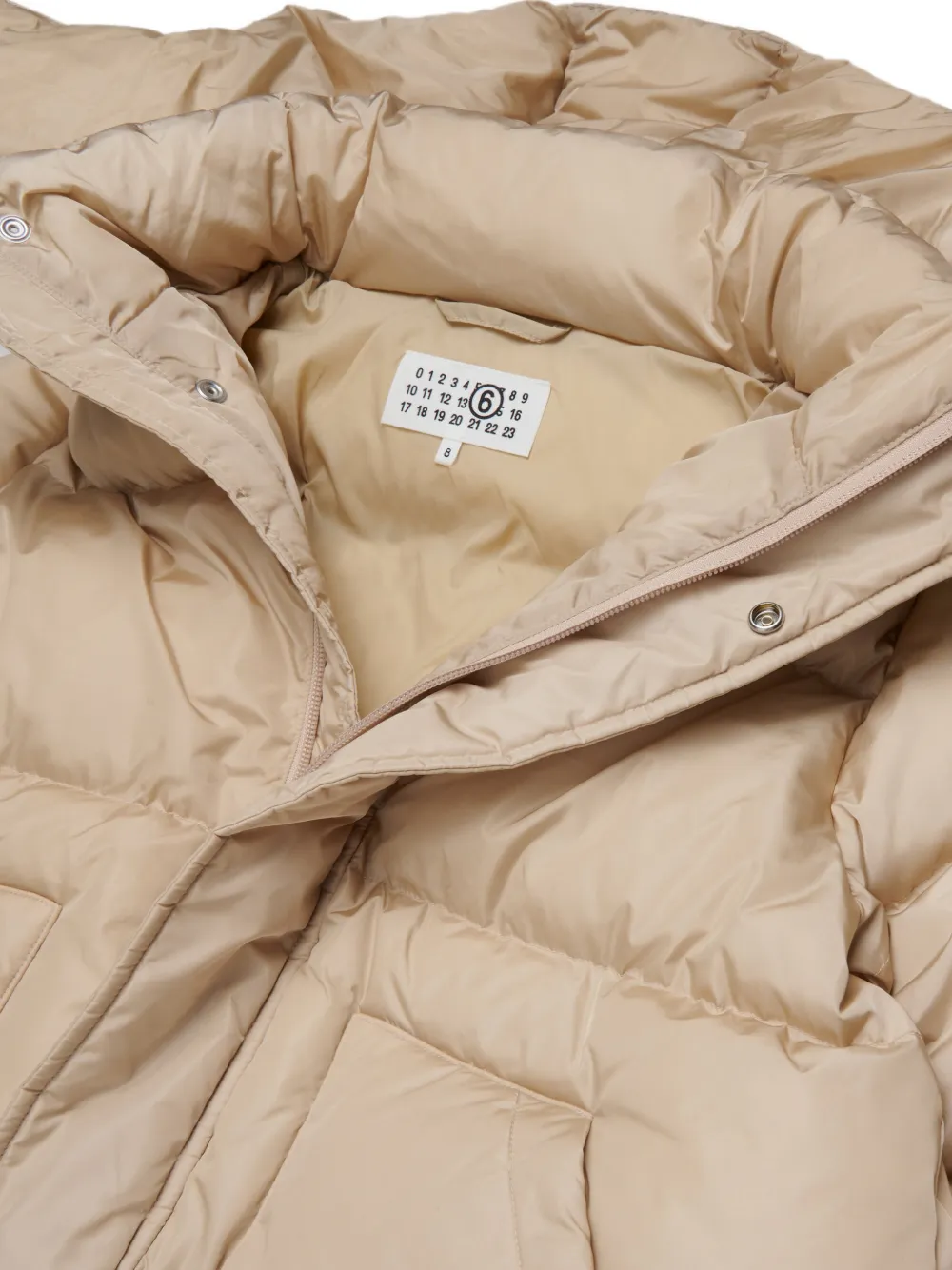 MM6 Maison Margiela Kids Donsjas met capuchon Beige