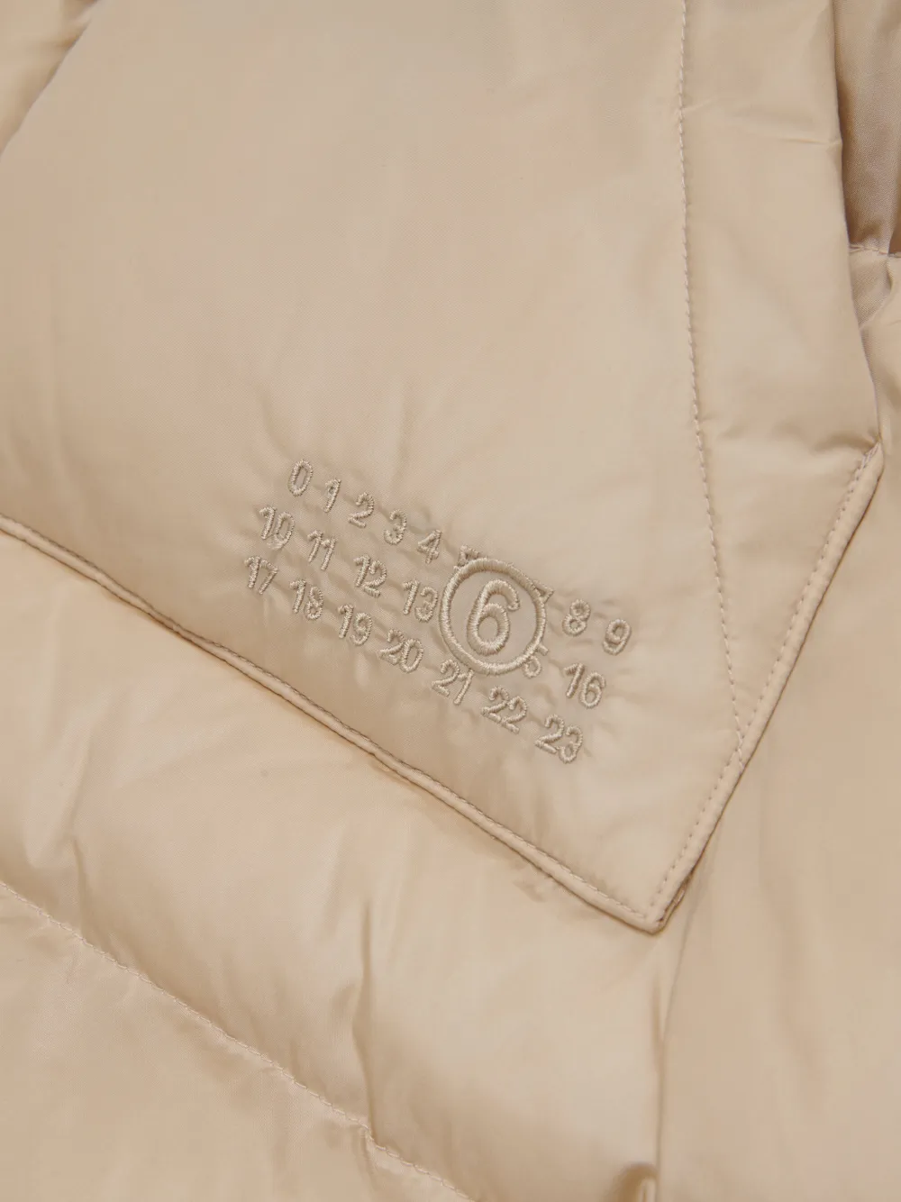 MM6 Maison Margiela Kids Donsjas met capuchon Beige