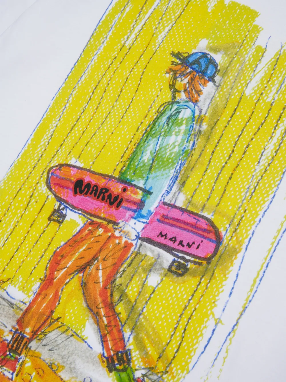 Marni Kids T-shirt met grafische print Wit