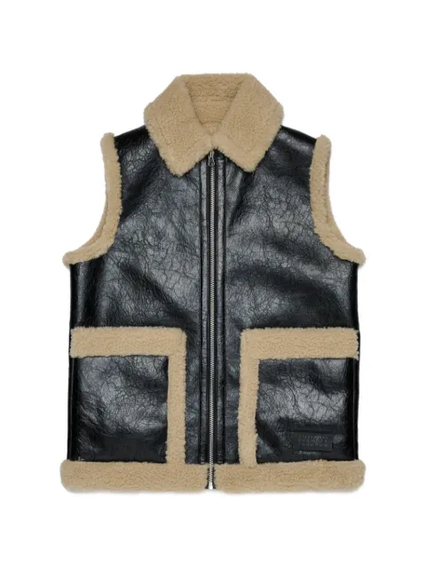 MM6 Maison Margiela Kids chaleco con ribete texturizado