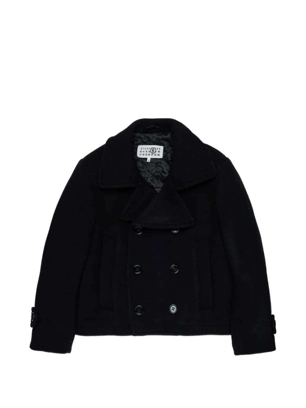 MM6 Maison Margiela Kids Cappotto doppiopetto - Nero