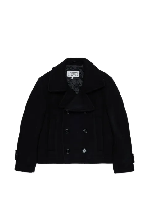 MM6 Maison Margiela Kids 더블 브레스티드 코트