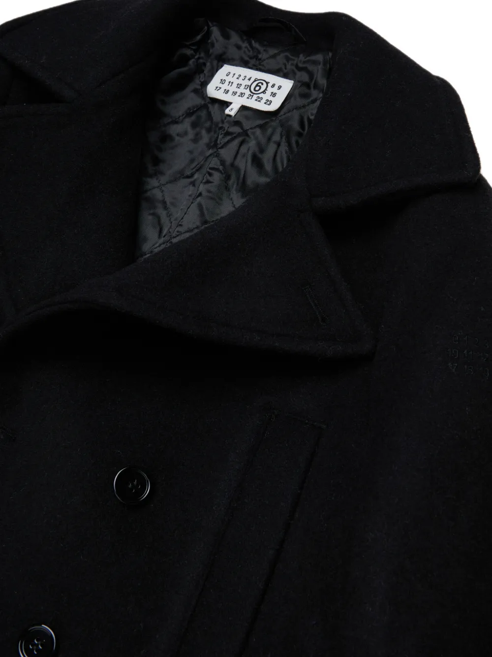 MM6 Maison Margiela Kids Jas met dubbele rij knopen Zwart