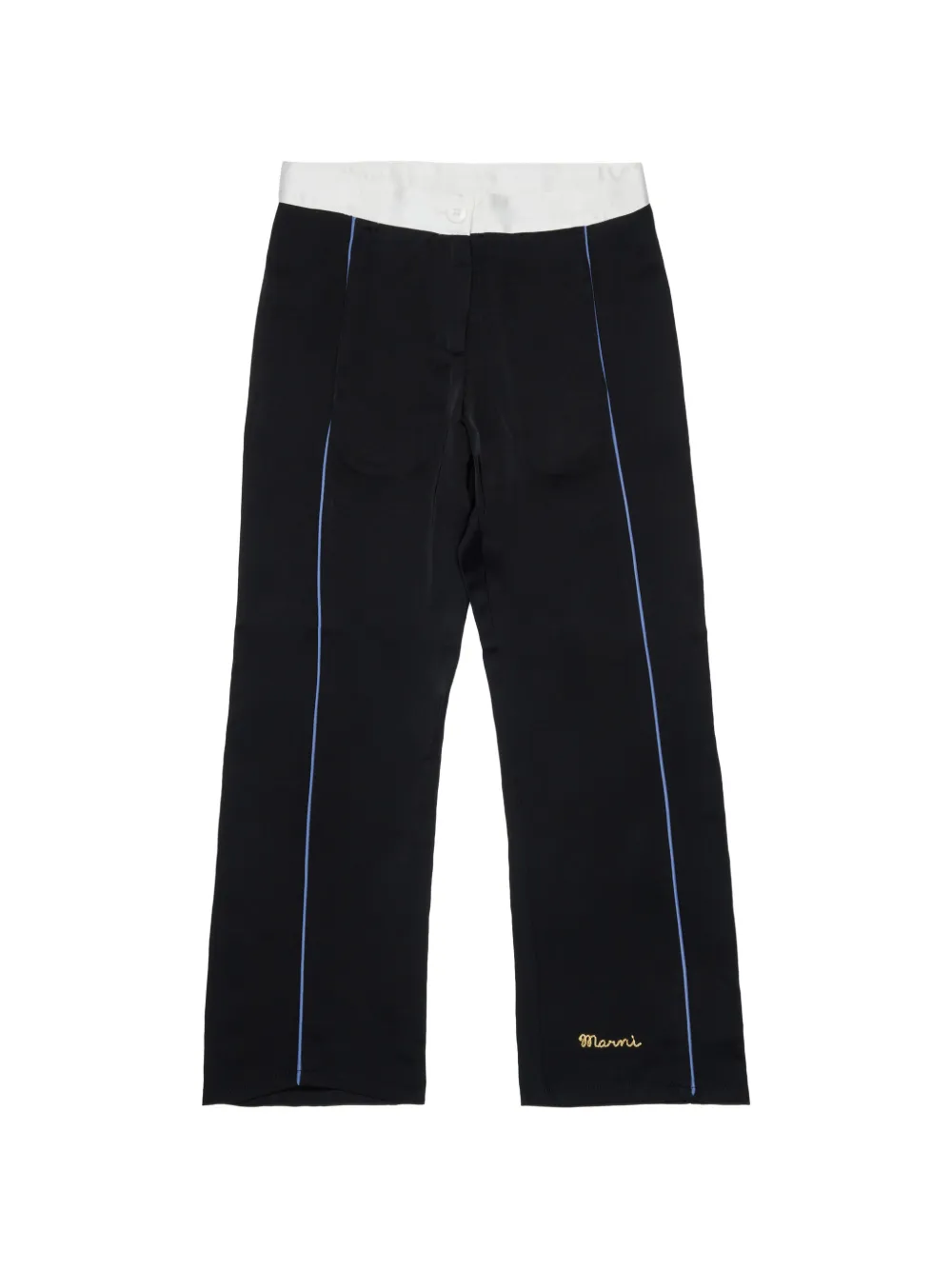 Marni Kids Pantaloni con vita a contrasto - Nero