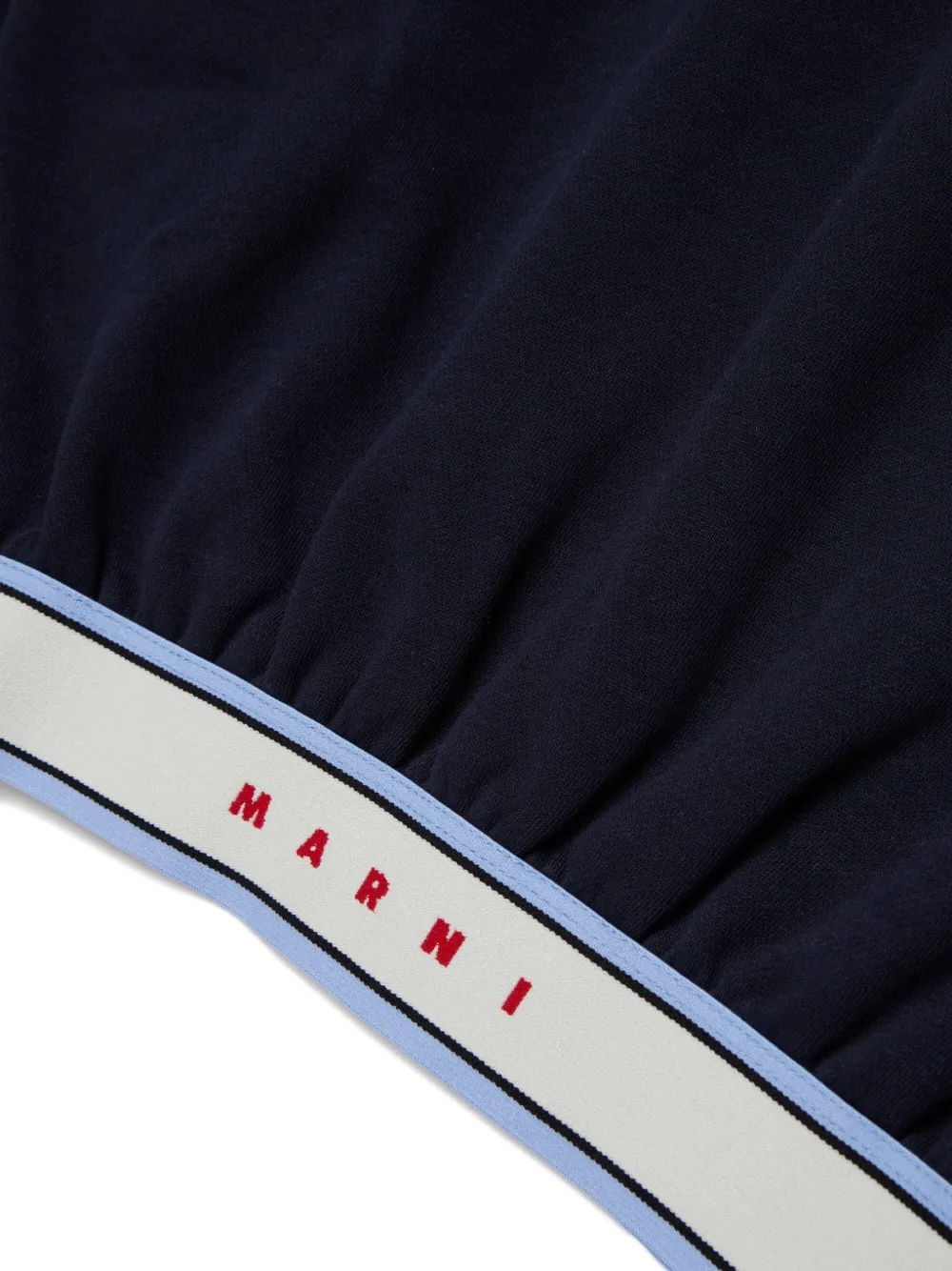 Marni Kids Hoodie met logotape Blauw