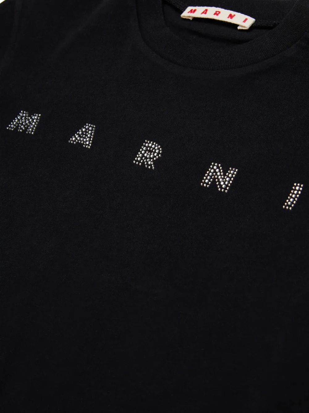 Marni Kids Cropped T-shirt Zwart