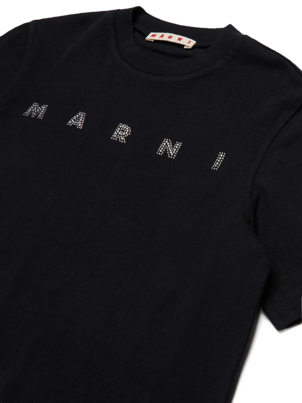Marni Kids Cropped T-shirt Zwart
