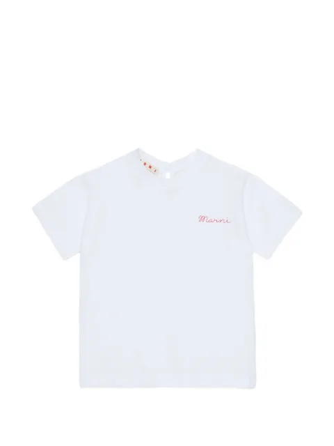 Marni Kids embroidered-logo T-shirt