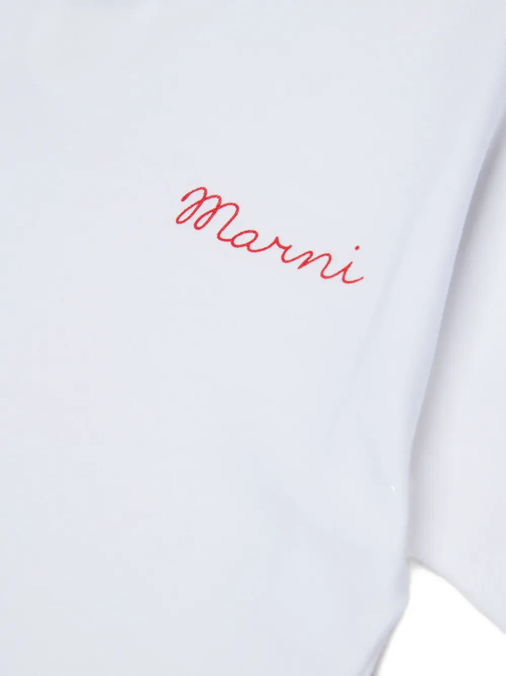 Marni Kids T-shirt met geborduurd logo Wit