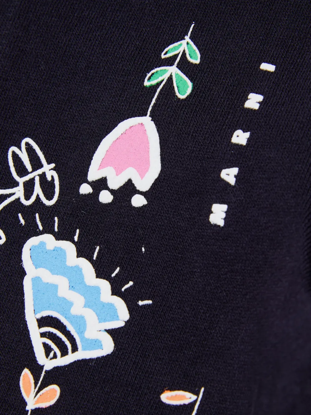 Marni Kids Sweater met bloemenprint Blauw