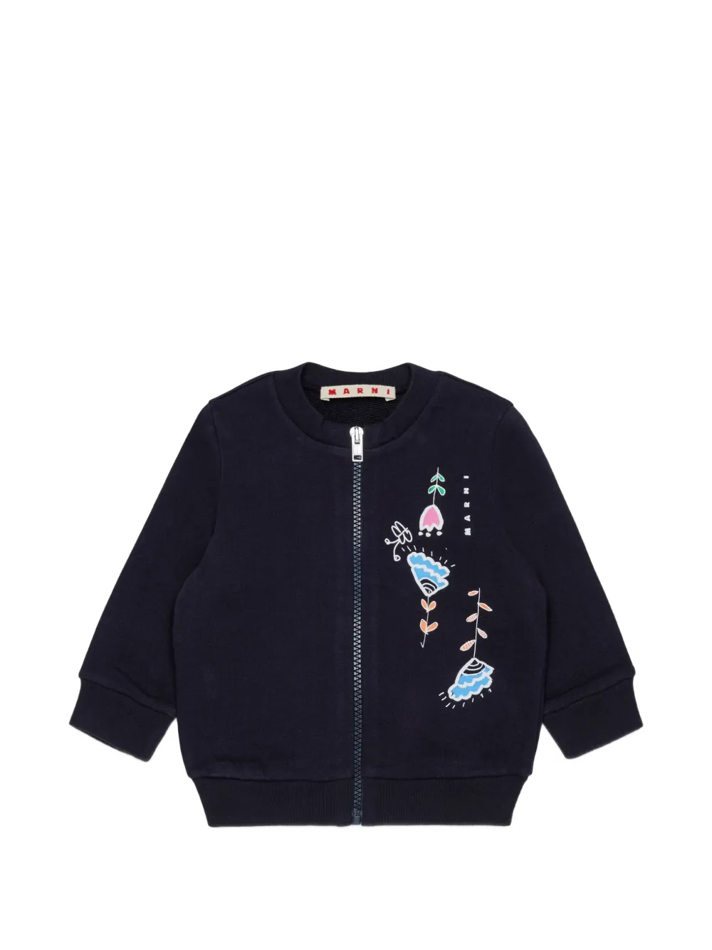 Marni Kids Felpa a fiori - Blu