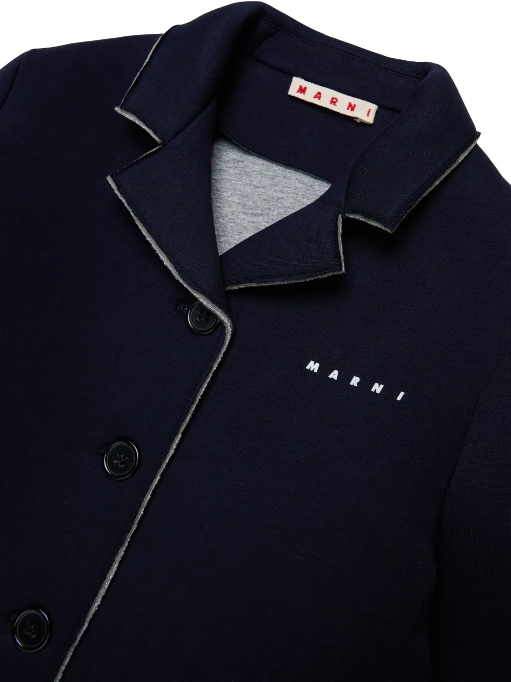 Marni Kids Blazer met logo Blauw