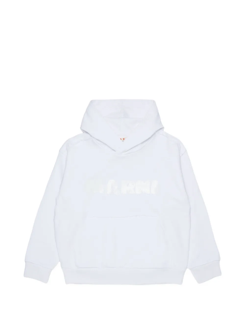 Marni Kids Felpa con cappuccio e logo - Bianco