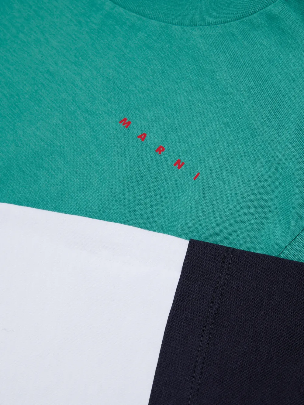 Marni Kids Gelaagd T-shirt met logoprint Groen