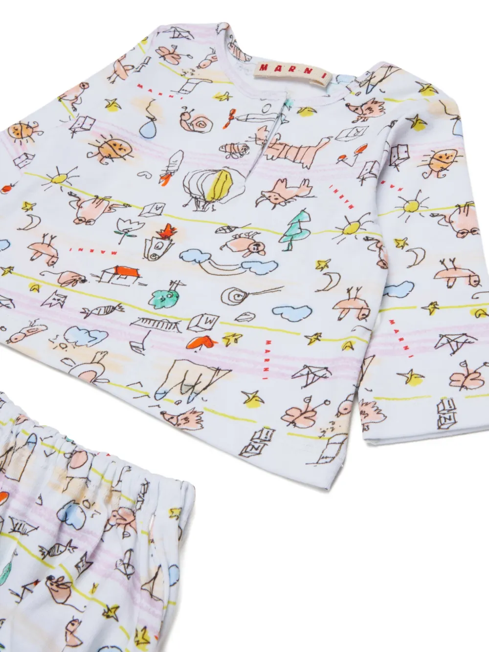 Marni Kids Trainingspak met print Wit