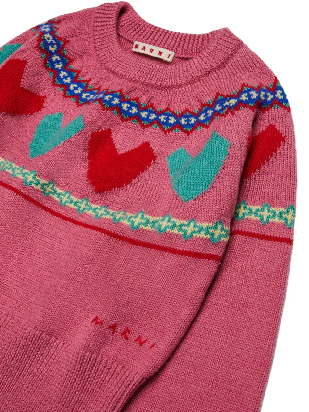 Marni Kids Trui met jacquard Roze