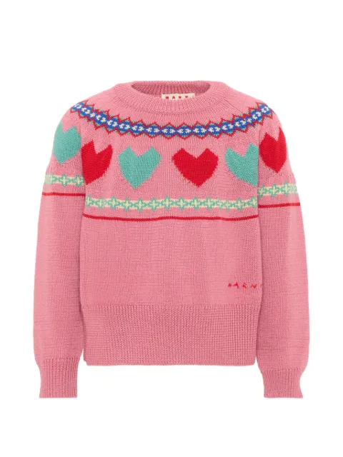 Marni Kids سويتر بقلب جاكار