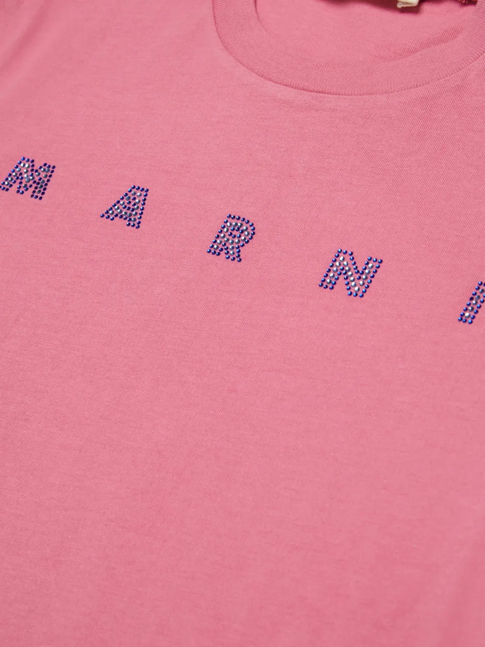 Marni Kids T-shirt met logo van stras Roze