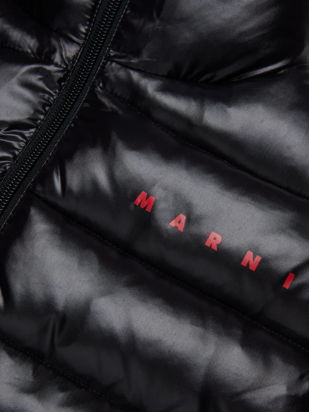 Marni Kids Bodywarmer met logoprint Zwart