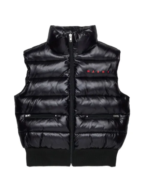 Marni Kids logo-print padded gilet