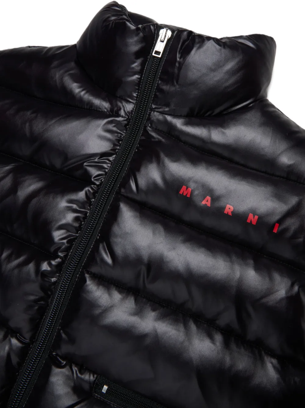 Marni Kids Bodywarmer met logoprint Zwart