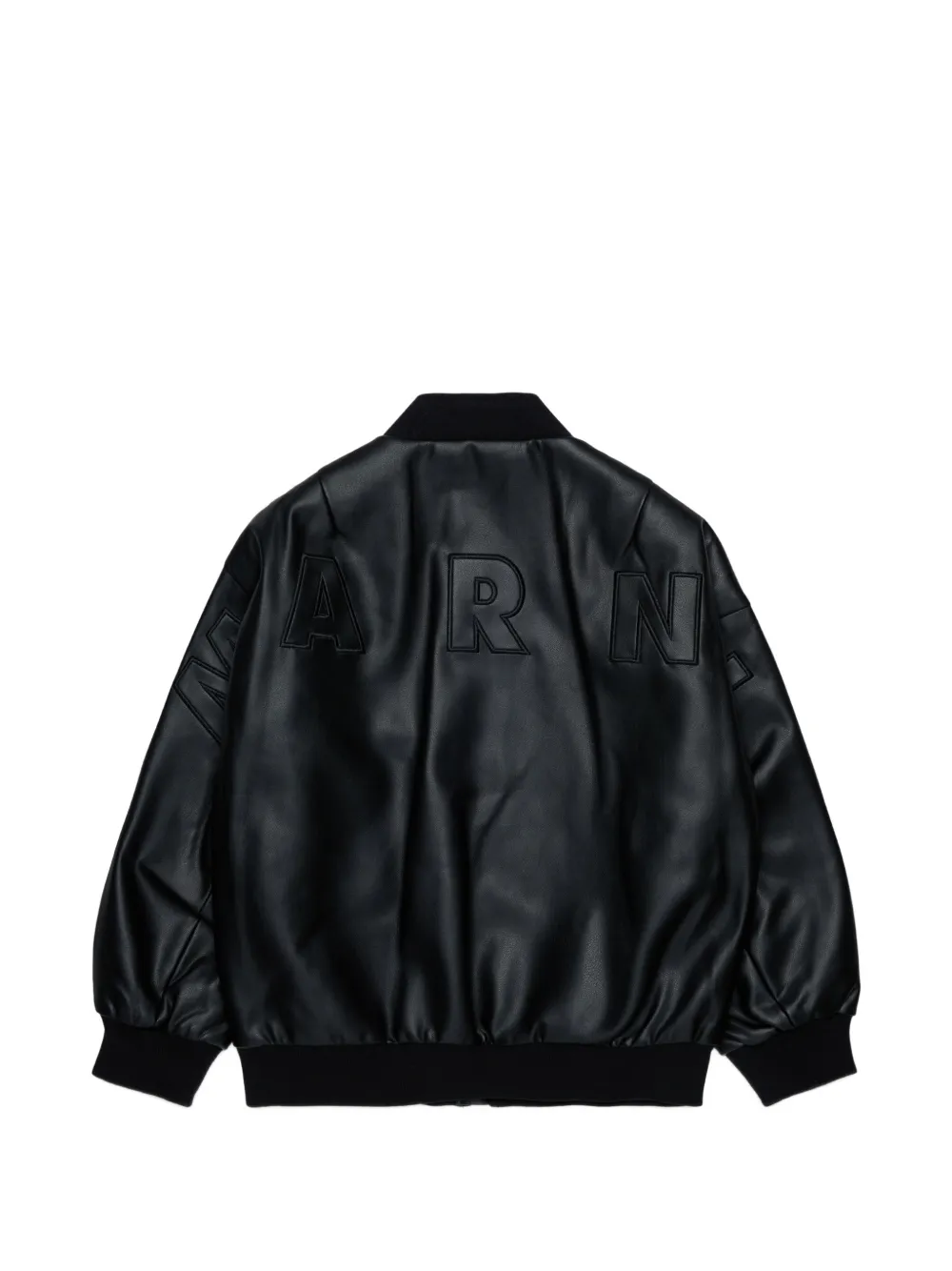 Marni Kids Bomberjack met logoplakkaat Zwart