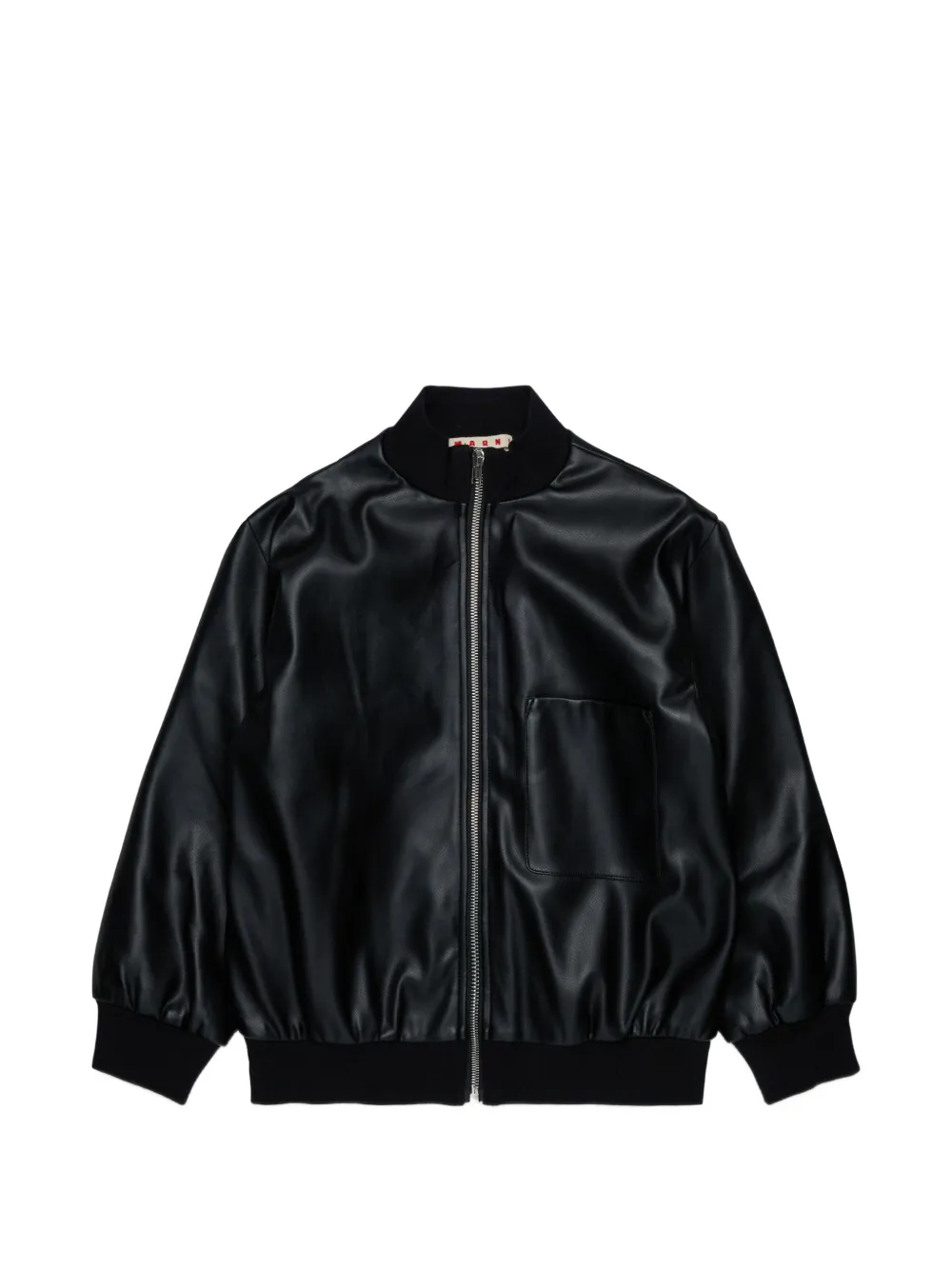 Marni Kids Bomber con applicazione logo - Nero