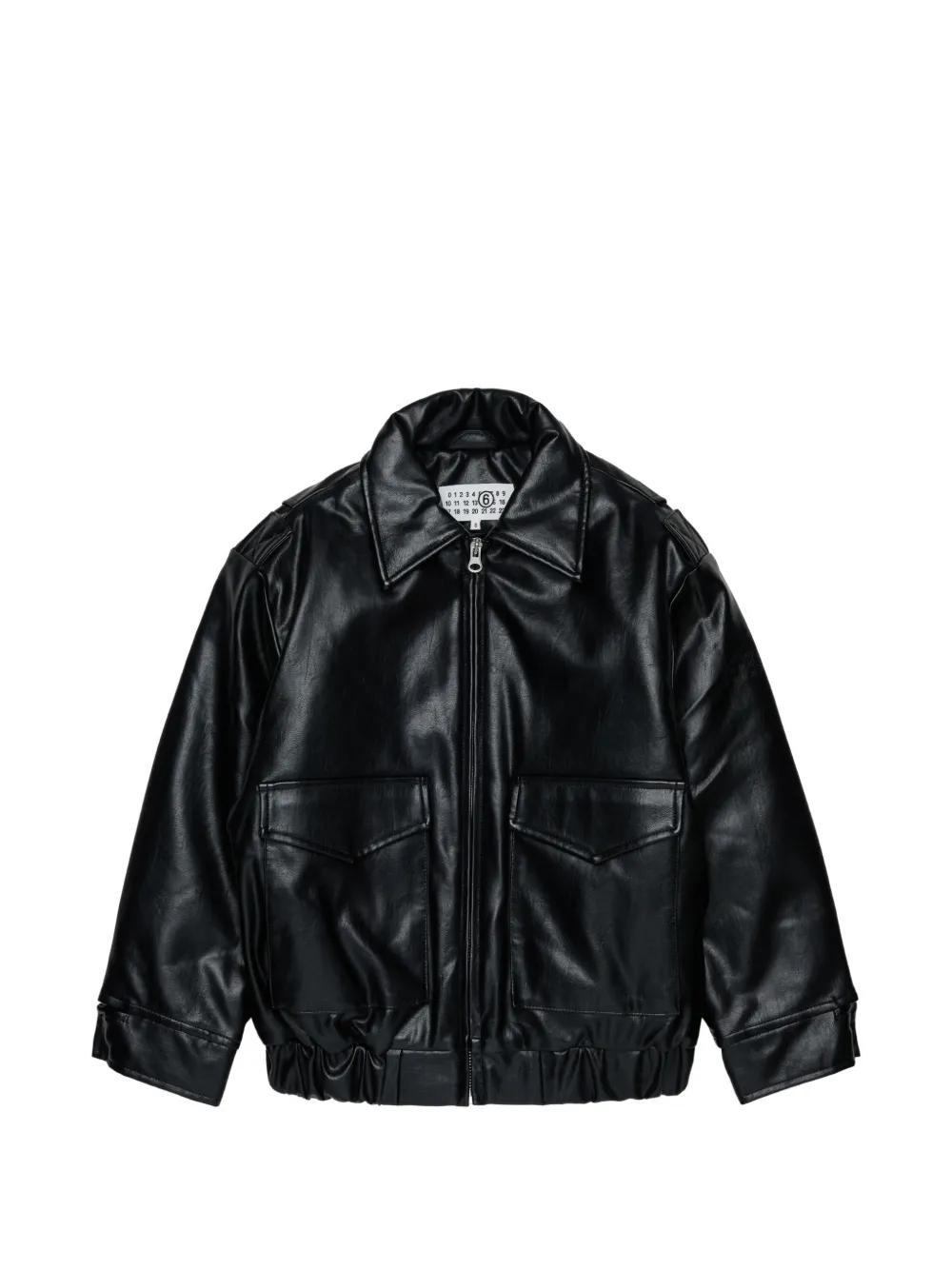 MM6 Maison Margiela Kids Giacca biker con logo - Nero